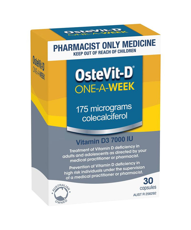OsteVit-D Vitamin D3 7000IU 1-A-Week 30 Capsules