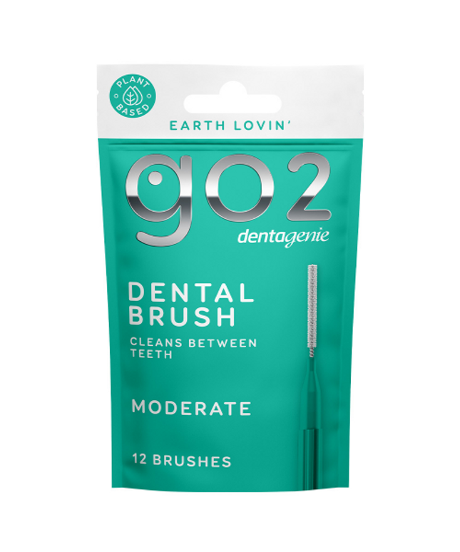 Dentagenie Dental Brush Teal Moderate 12 Pack