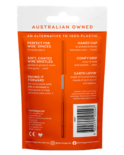 Dentagenie Interdental Brush Wide Orange 12 Pack
