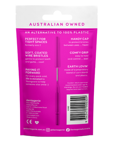 Dentagenie Interdental Brush Tight Pink 12 Pack