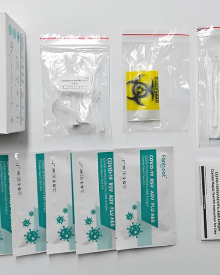 Fanttest 5-in-1 Combo RAT Test - ADV Virus - RSV - Influenza Flu A/B - COVID-19 Rapid Antigen Test Kit - Nasal Swab (5 pack)