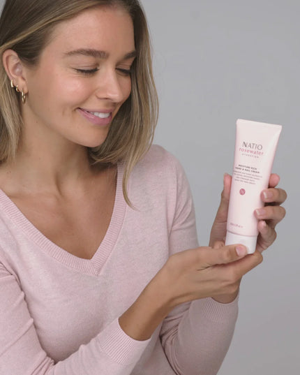 Natio Rosewater Hydration Moisture Rich Hand & Nail Cream 100ml