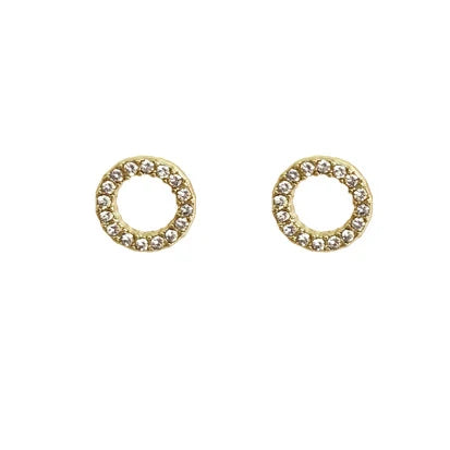 8mm Open Round CZ Gold
