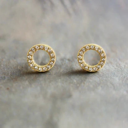 8mm Open Round CZ Gold