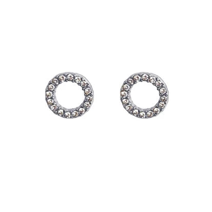 8mm Open Round CZ Silver