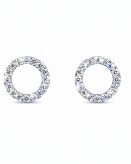 8mm Open Round CZ Silver