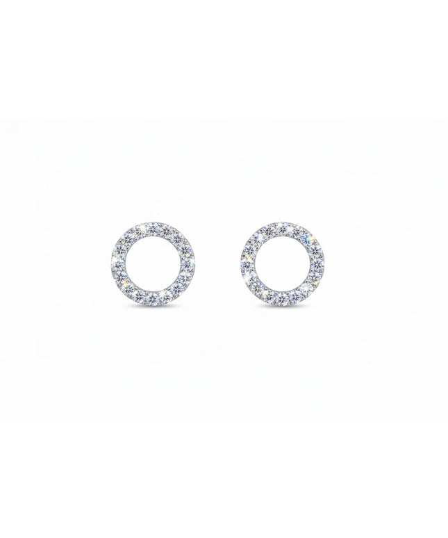 8mm Open Round CZ Silver