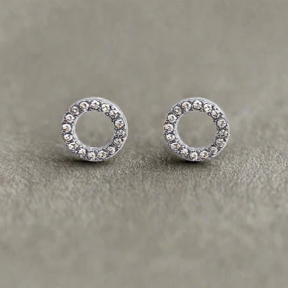 8mm Open Round CZ Silver