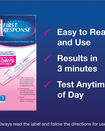 First Response Instream Pregnancy Test 1 Test