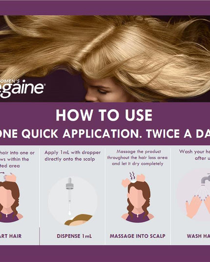 Regaine Women's Regular Strength Minoxidil Hair Regrowth Treatment 3 x 60mL