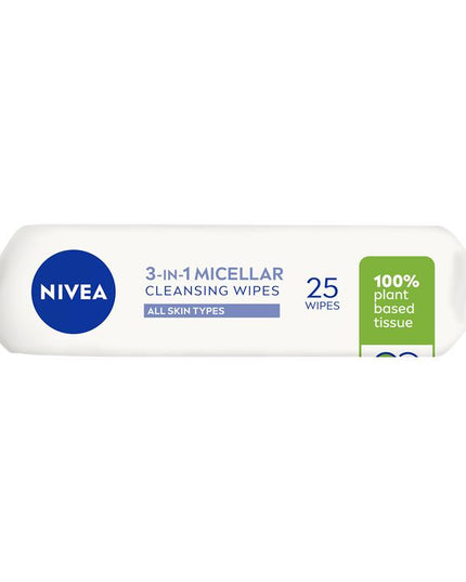 NIVEA Daily Essentials Biodegradable Micellar Cleansing Wipes 25pk