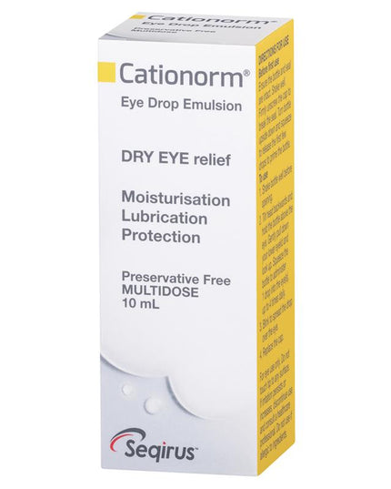 Cationorm Preservative Free Eye Drops 10ml