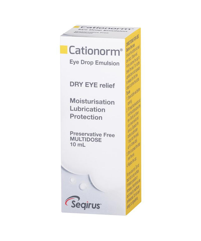 Cationorm Preservative Free Eye Drops 10ml