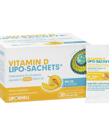 Lipo-Sachets Vitamin D Melon 5g 30 Sachets