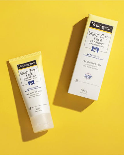 Neutrogena Sheer Zinc Face Dry-Touch Sunscreen Lotion SPF50 59mL