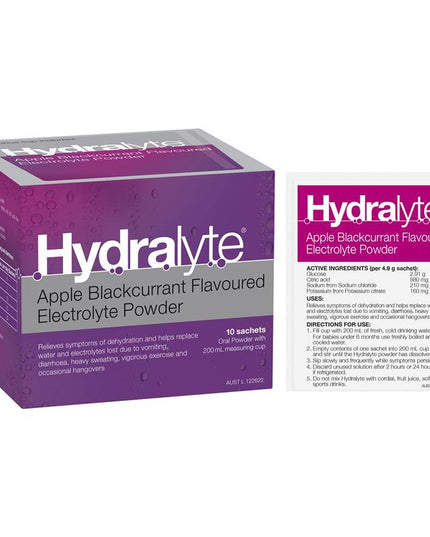 Hydralyte Powder Apple Blackcurrant 5g X 10