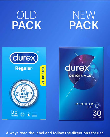 Durex Regular Condoms Original 30 Pack