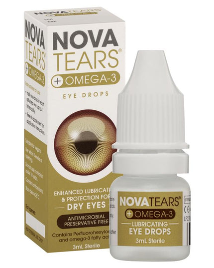 Nova Tears + Omega3 Preservative Free Lubricating Eye Drops 3ml