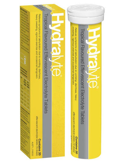 Hydralyte Electrolyte Effervescent Tropical 20 Tablets