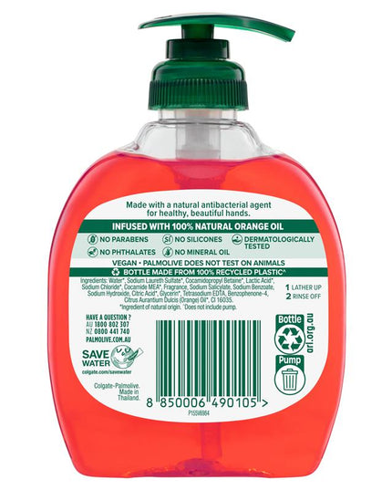 Palmolive Antibacterial 2 Hour Defence Liquid Hand Wash Orange Pump 250mL