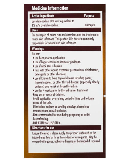 Betadine Antiseptic Topical Solution Liquid 100mL