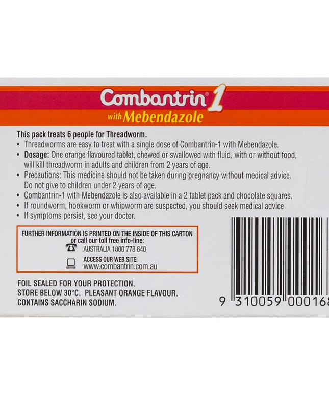 Combantrin -1 Threadworm Tablets 6 Pack