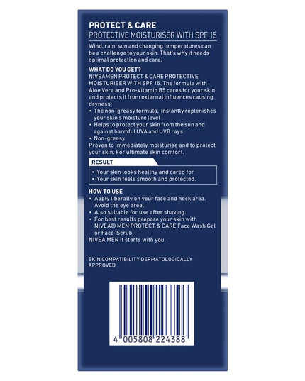 NIVEA MEN Protect & Care Face Moisturiser SPF15 75ml