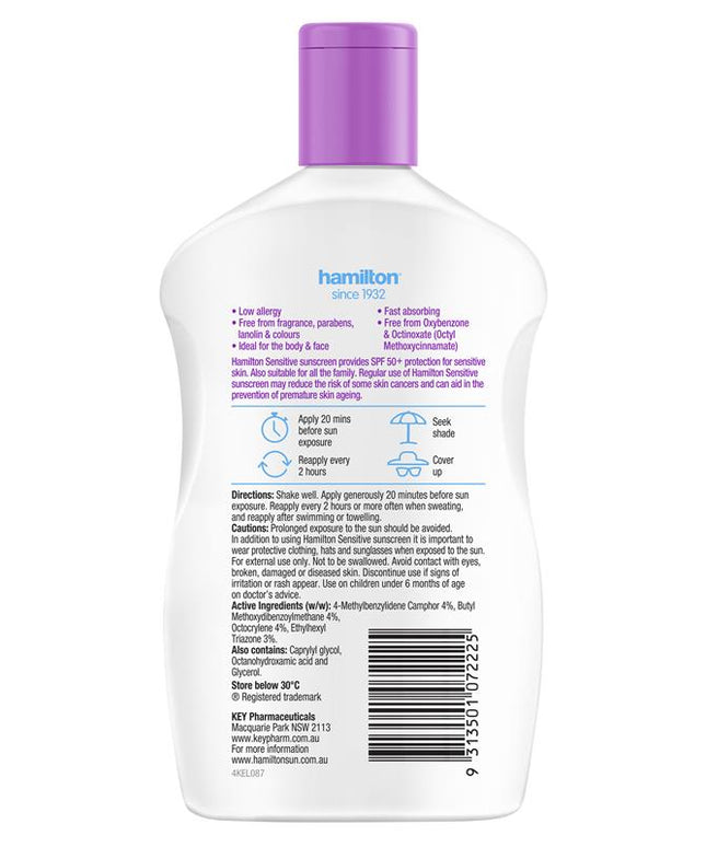 Hamilton Sun SPF 50+ Sensitive Lotion 265ml