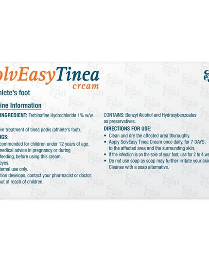 Solveasy Tinea Cream For Athlete's Foot 15g