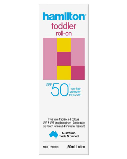 Hamilton Sun SPF 50+ Toddler Roll On 50ml