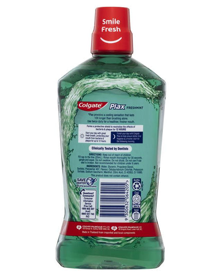 Colgate Plax Alcohol Free Antibacterial Mouthwash Freshmint 1L