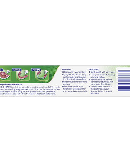 Polident Denture Adhesive Cream Fresh Mint 60g