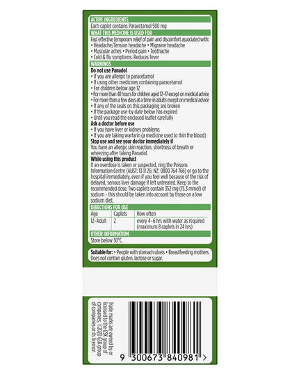 Panadol Rapid 80 Caplets