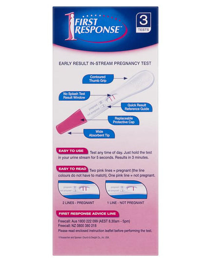 First Response Instream Pregnancy Test 3 Tests