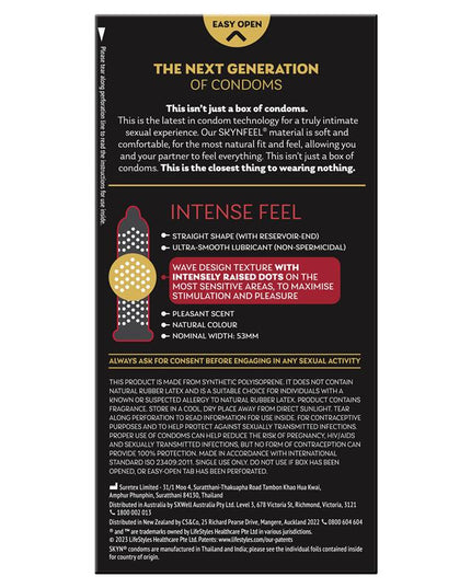 SKYN® Intense Feel Condoms 10 Pack