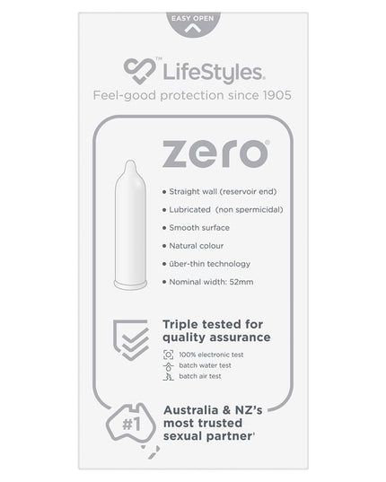 LifeStyles® Zero® Condoms 10 Pack