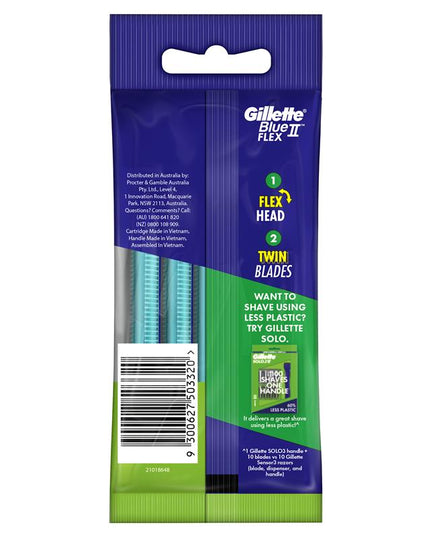 Gillette Disposable Razors Blue II Plus 5 Pack Pivot