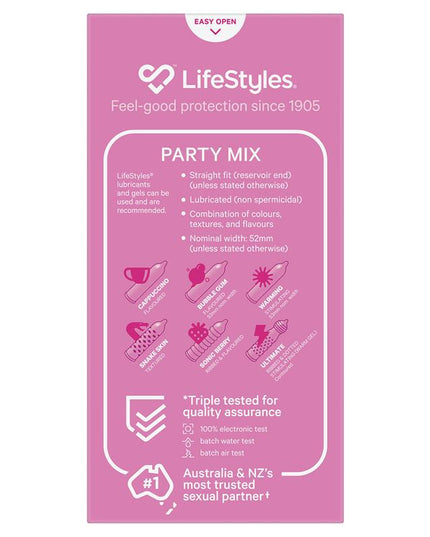 LifeStyles® Party Mix Condoms 10 Pack