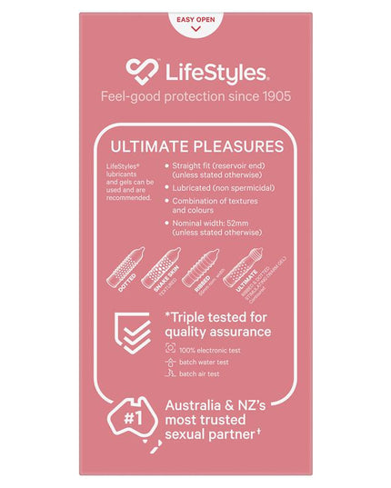 LifeStyles® Ultimate Pleasures Condoms 10 Pack