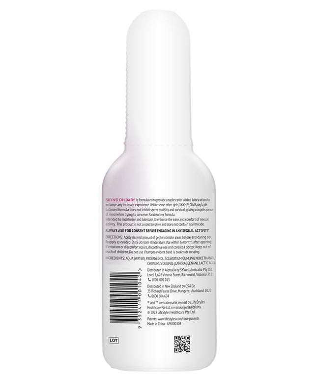 SKYN® Oh Baby Sperm-Friendly Lubricant 80ml
