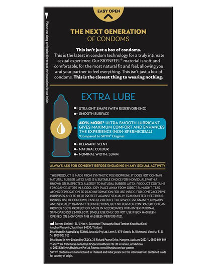 SKYN® Extra Lube Condoms 10 Pack