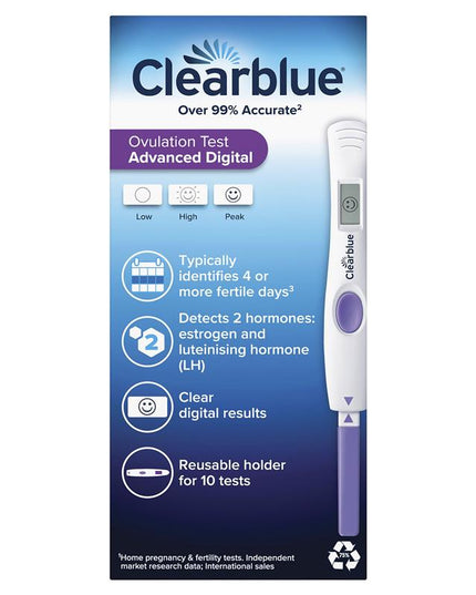 Clearblue Advanced Digital Ovulation Kit Test (Dual Hormone) 10 Pack