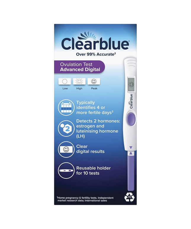 Clearblue Advanced Digital Ovulation Kit Test (Dual Hormone) 10 Pack