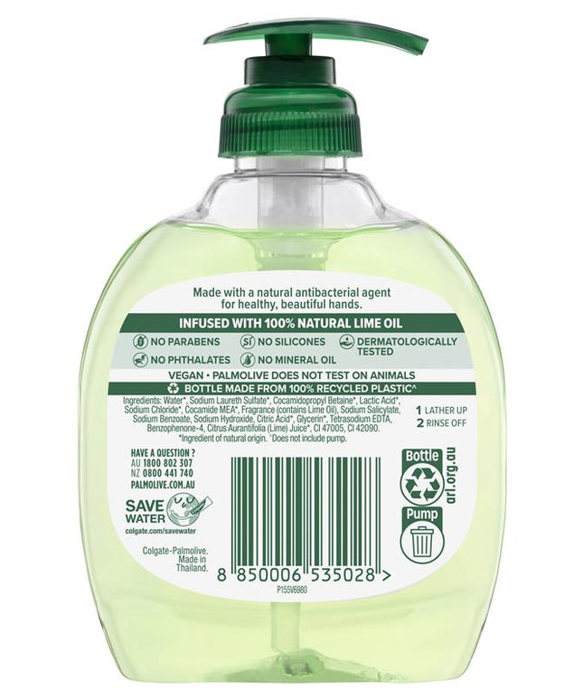 Palmolive Antibacterial Odour Neutralising Liquid Hand Wash Lime Pump 250mL