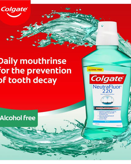 Colgate NeutraFluor 220 Daily Fluoride Mouthwash Mint 473mL
