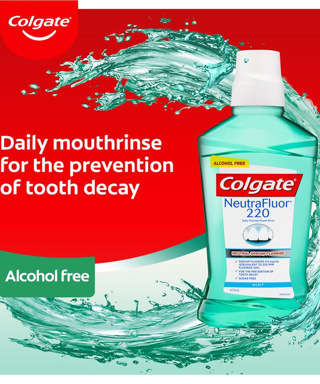 Colgate NeutraFluor 220 Daily Fluoride Mouthwash Mint 473mL