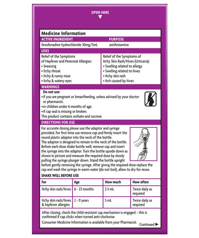 Telfast Kids Oral Liquid 150ml