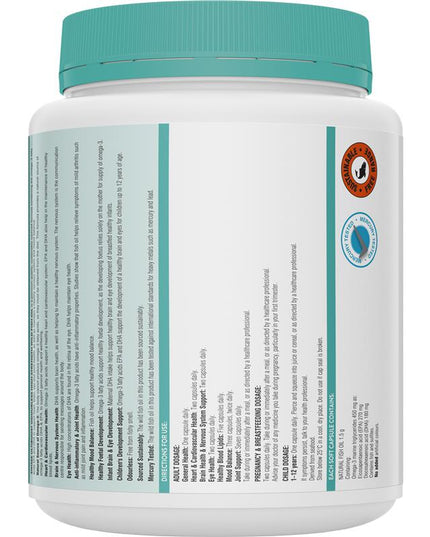 Swisse Ultiboost Odourless High Strength Wild Fish Oil 1500mg 400 Capsules