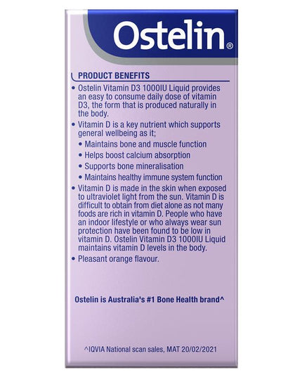 Ostelin Vitamin D3 1000IU Liquid 50ml