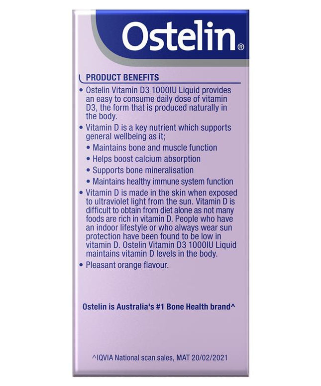 Ostelin Vitamin D3 1000IU Liquid 50ml